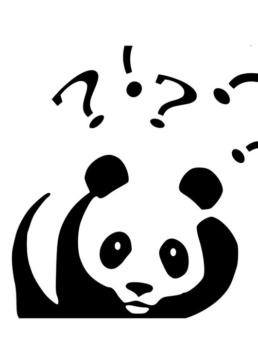 clipart panda question - photo #9